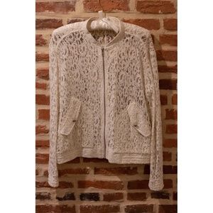 The Kooples Lace Bomber Jacket
